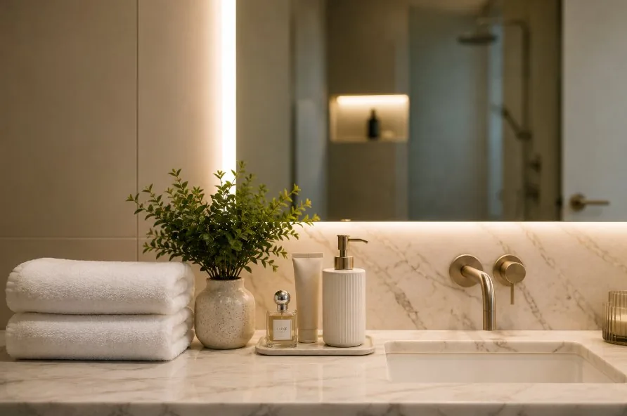 Luxury bathroom — end of lease clean result